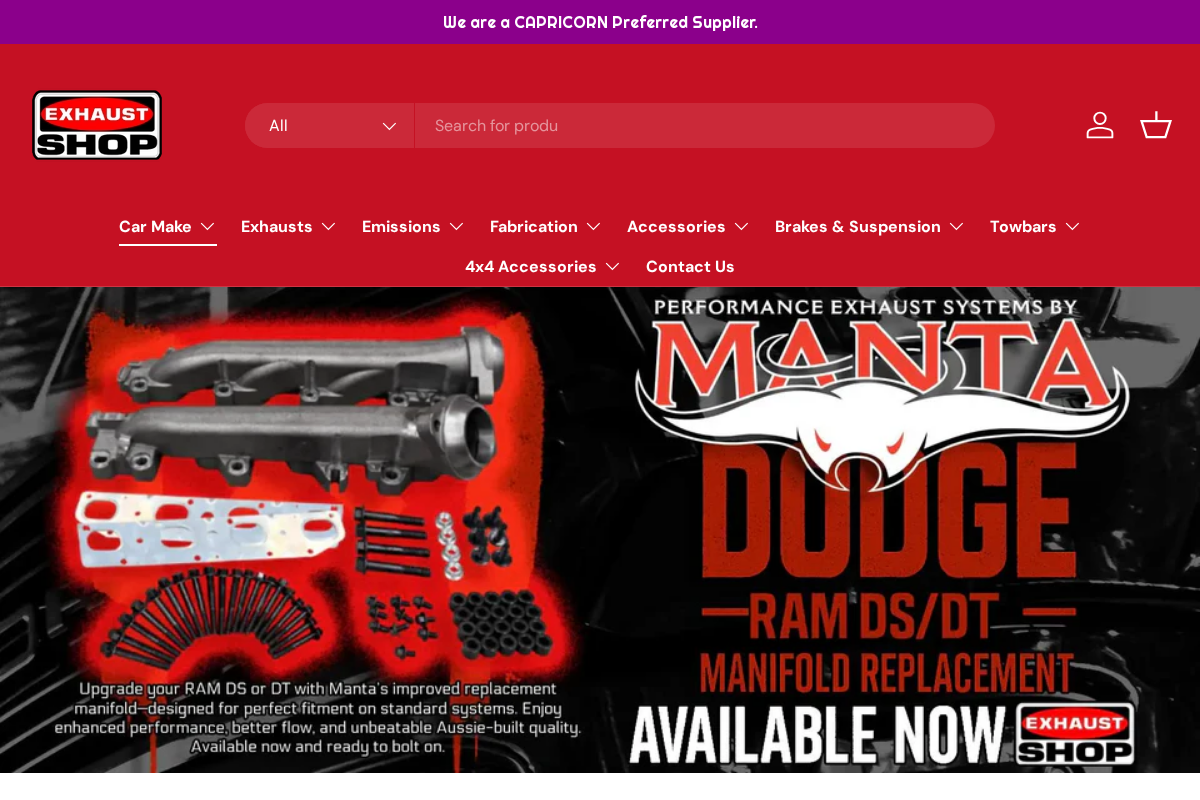 exhaustshop.com.au homepage screenshot