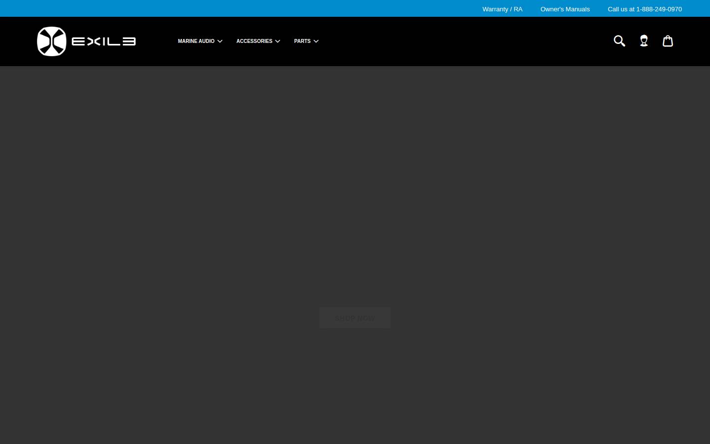 exileaudio.com homepage screenshot
