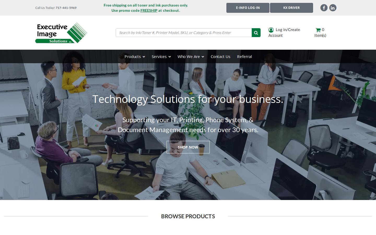 eximage.com homepage screenshot