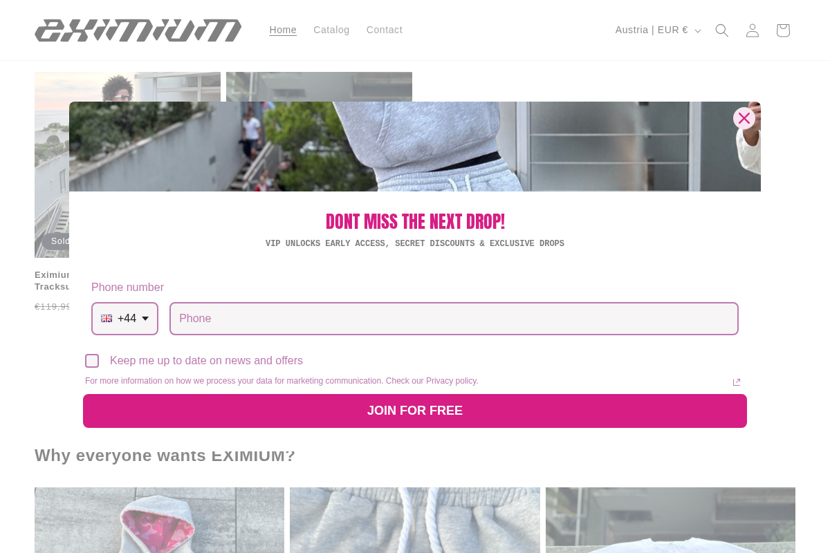 EXIMIUM homepage screenshot