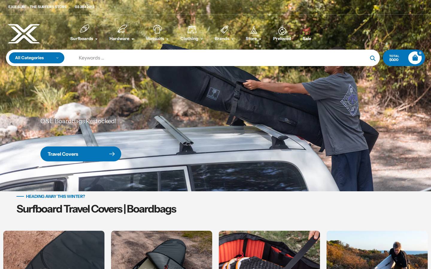 exitsurf.co.nz homepage screenshot