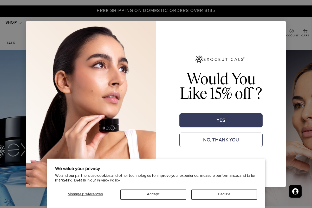 Exoceuticals homepage screenshot