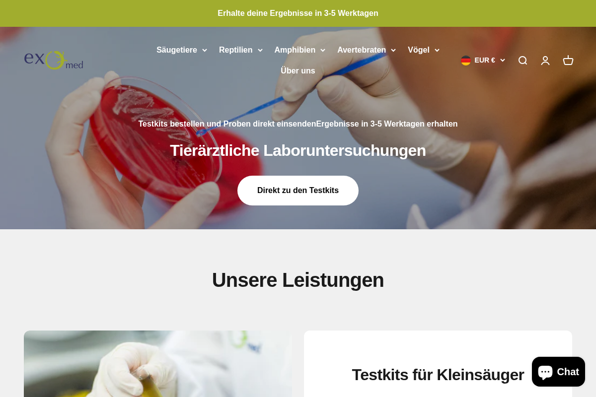 exomed homepage screenshot