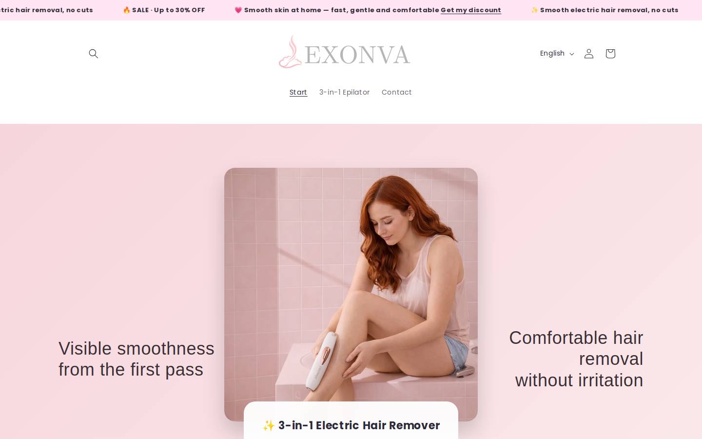 exonva.com homepage screenshot