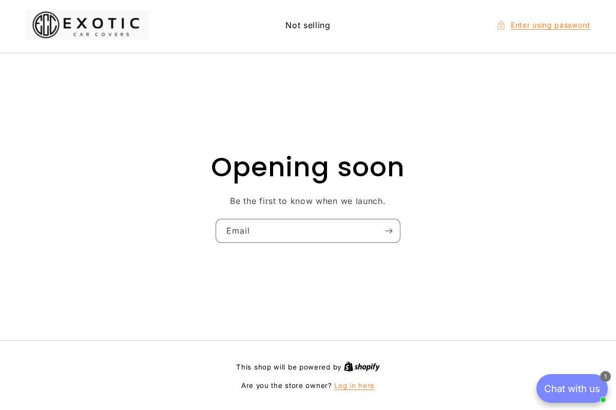exoticcarcovers.com homepage screenshot
