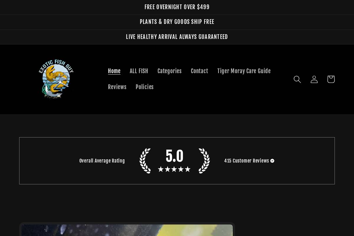 exoticfishguy.com homepage screenshot