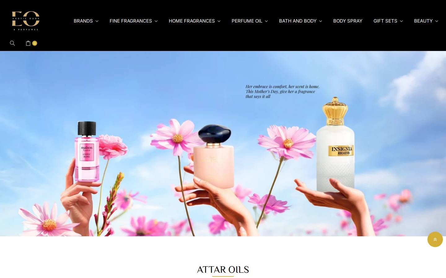 exoticouds.com homepage screenshot