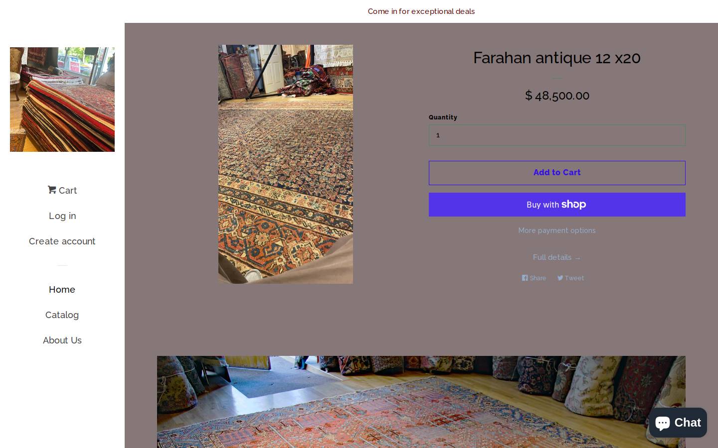 exoticrugrental.com homepage screenshot