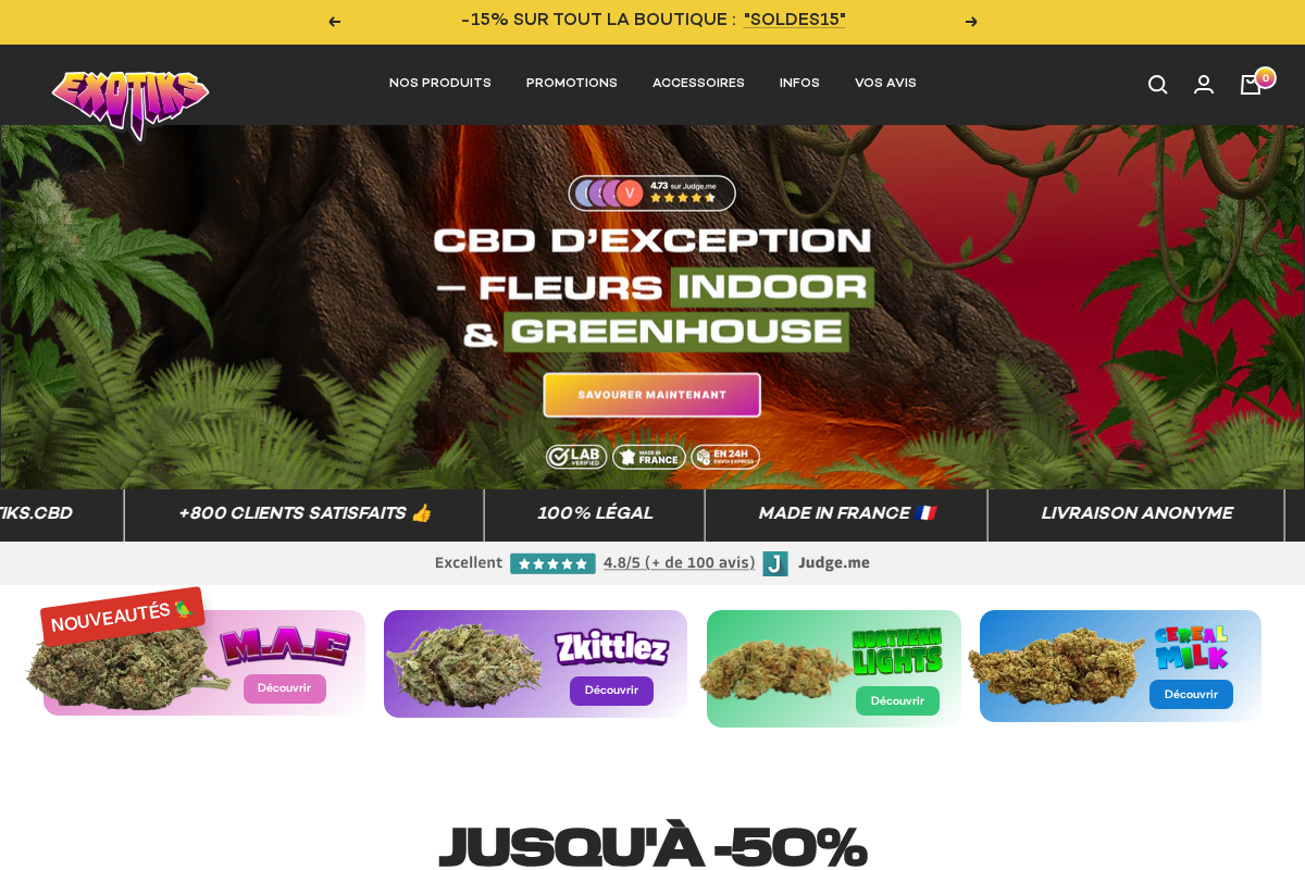 Exotiks homepage screenshot