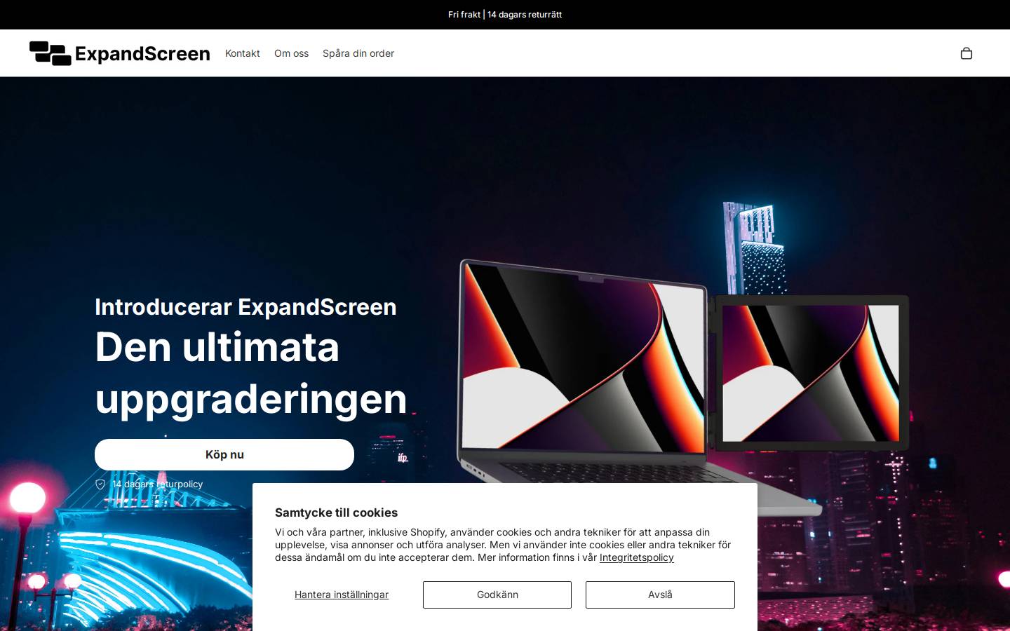 expandscreen.com homepage screenshot