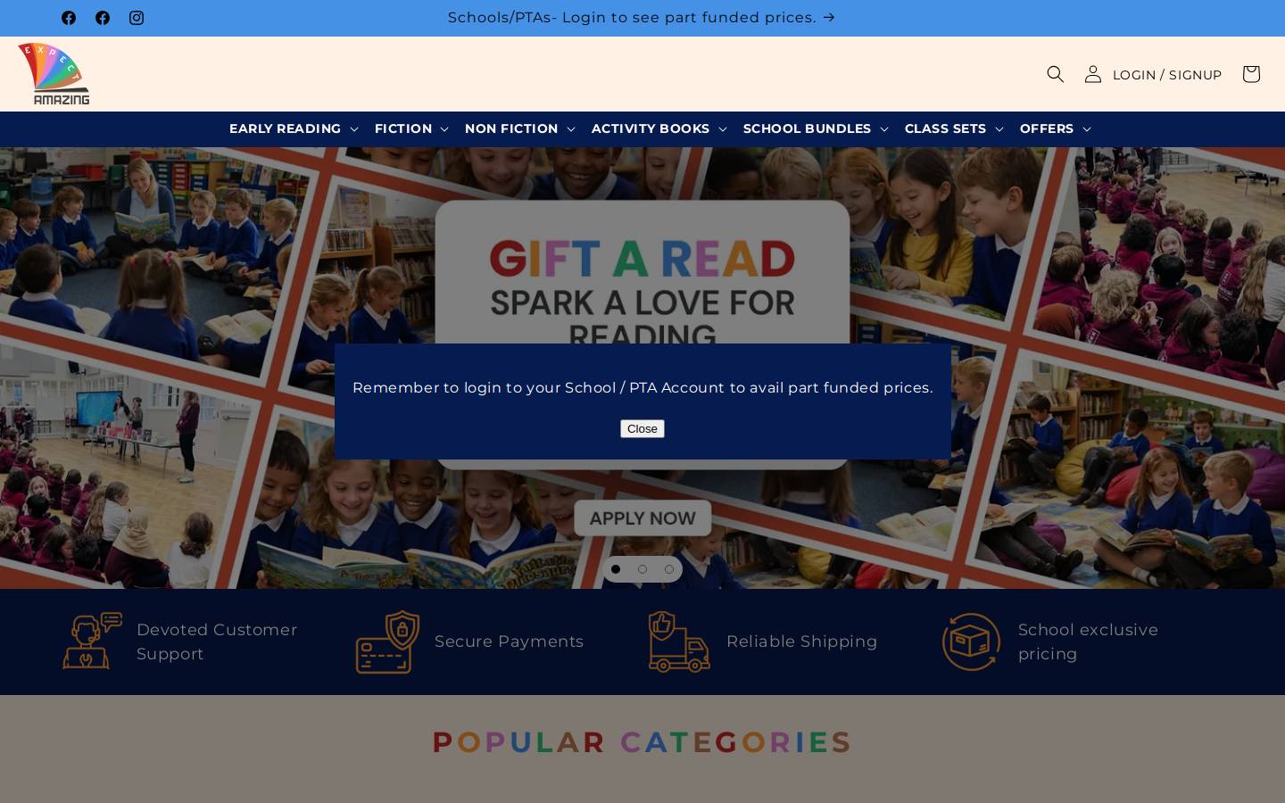 Expectamazing homepage screenshot