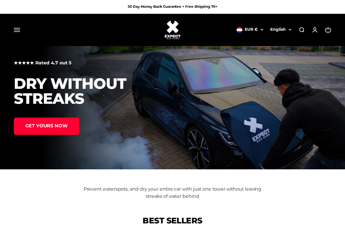 Expect Car Care homepage screenshot