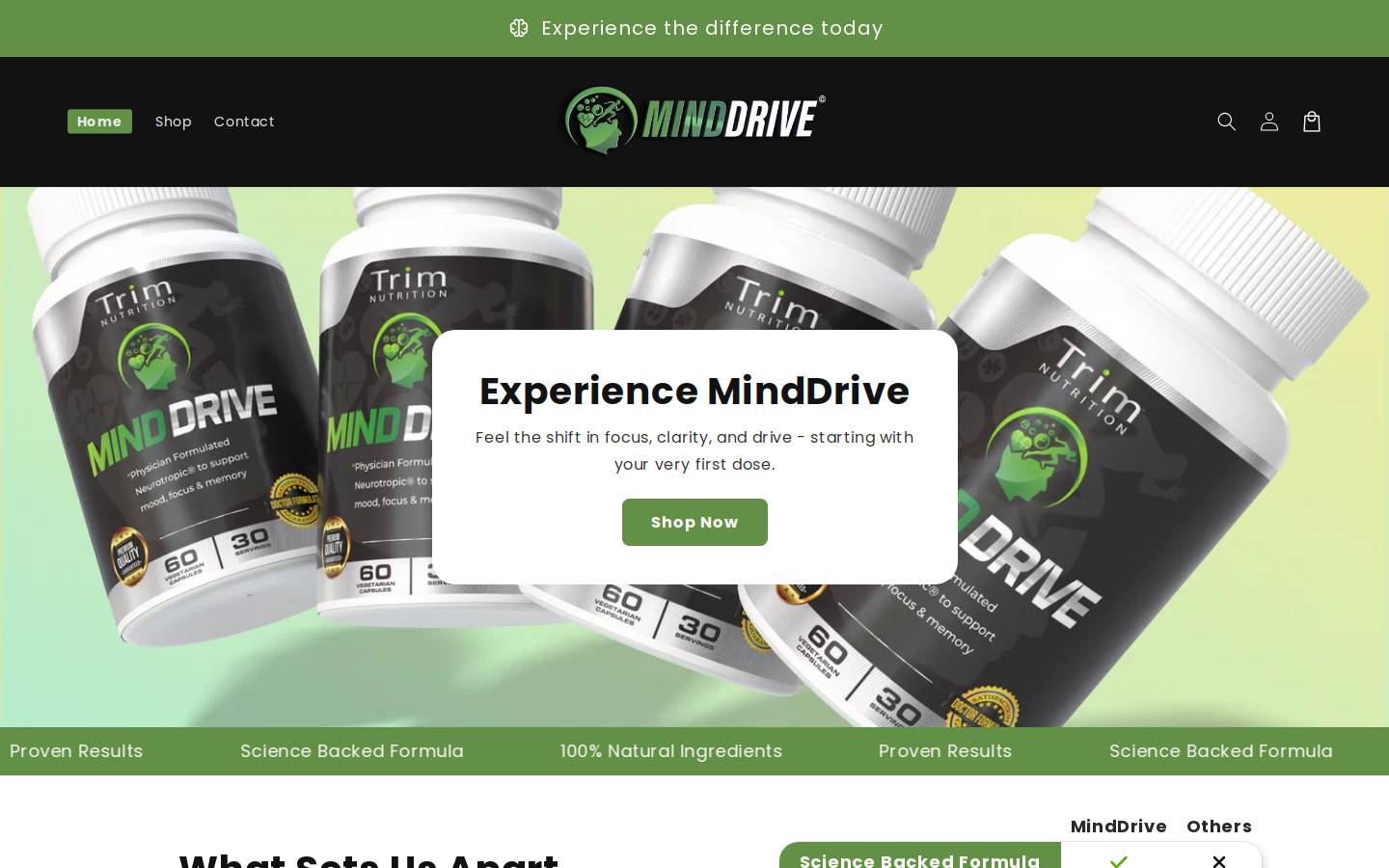 experienceminddrive.com homepage screenshot