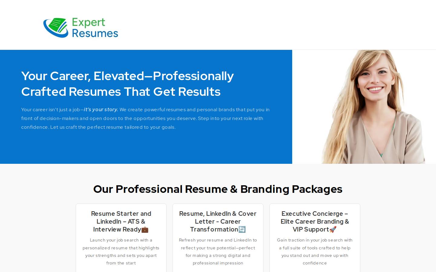 expertresumes.org homepage screenshot
