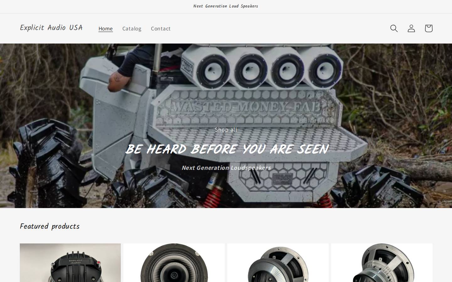 explicitaudiousa.com homepage screenshot