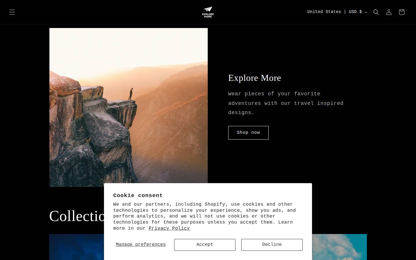 exploremore-co.com homepage screenshot
