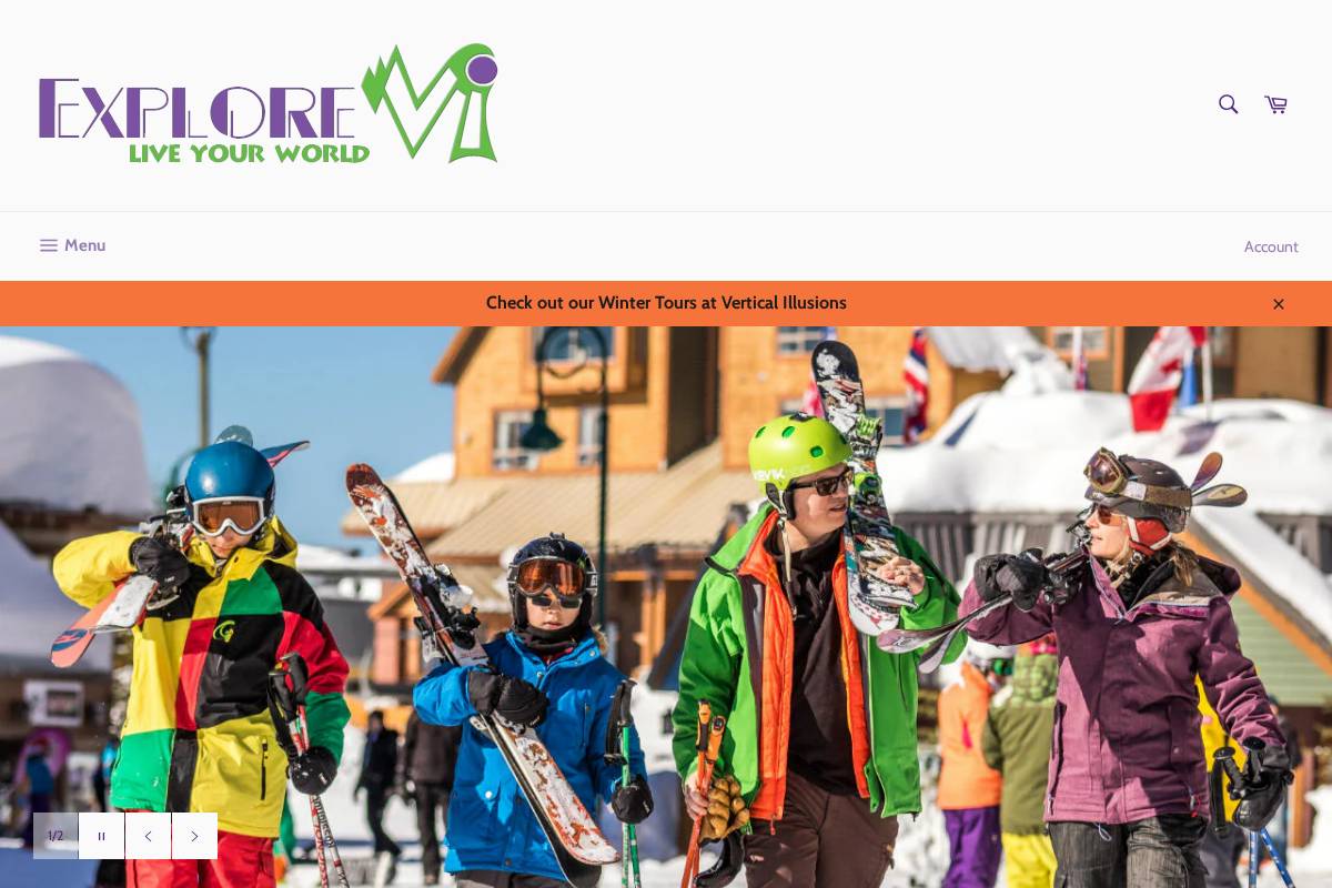 explorevi.com homepage screenshot