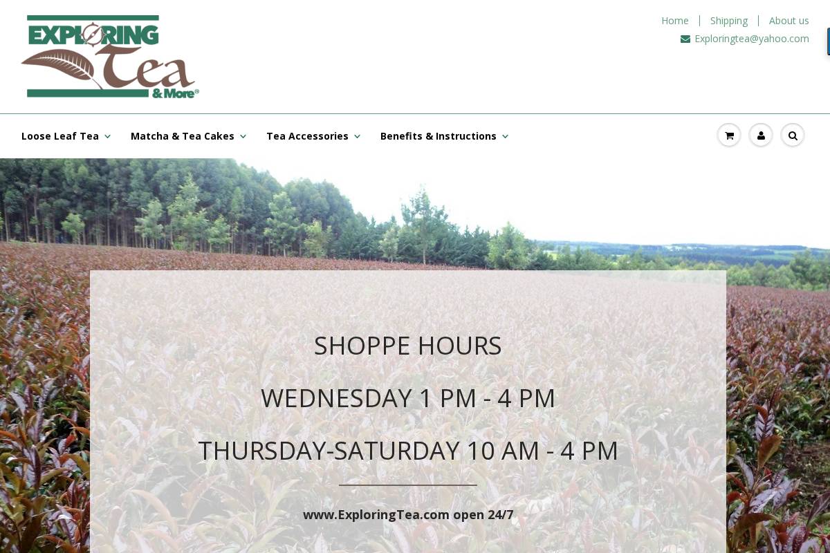 exploringtea.com homepage screenshot