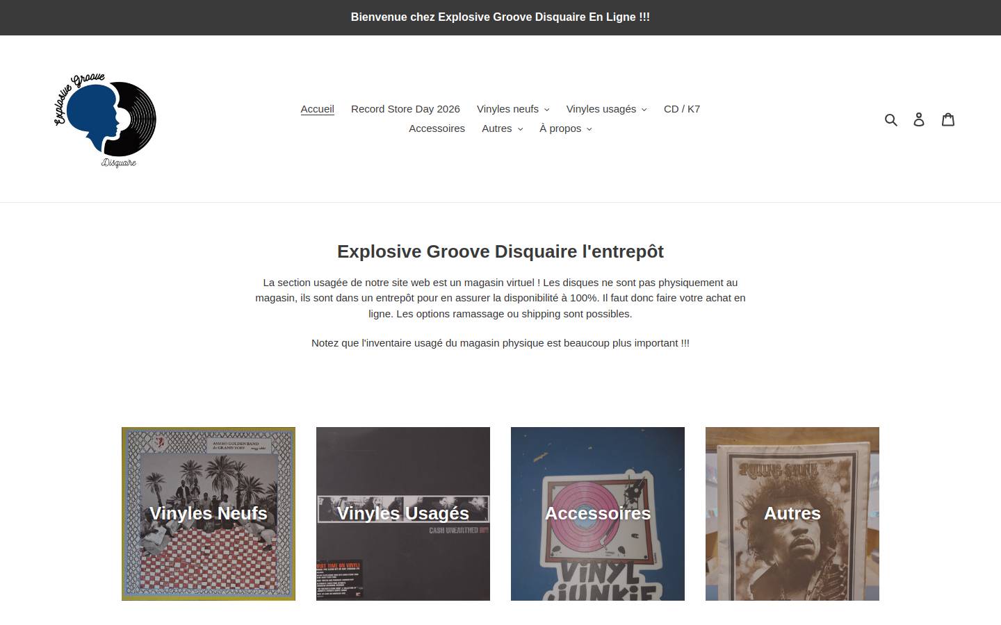 explosivegroove.com homepage screenshot
