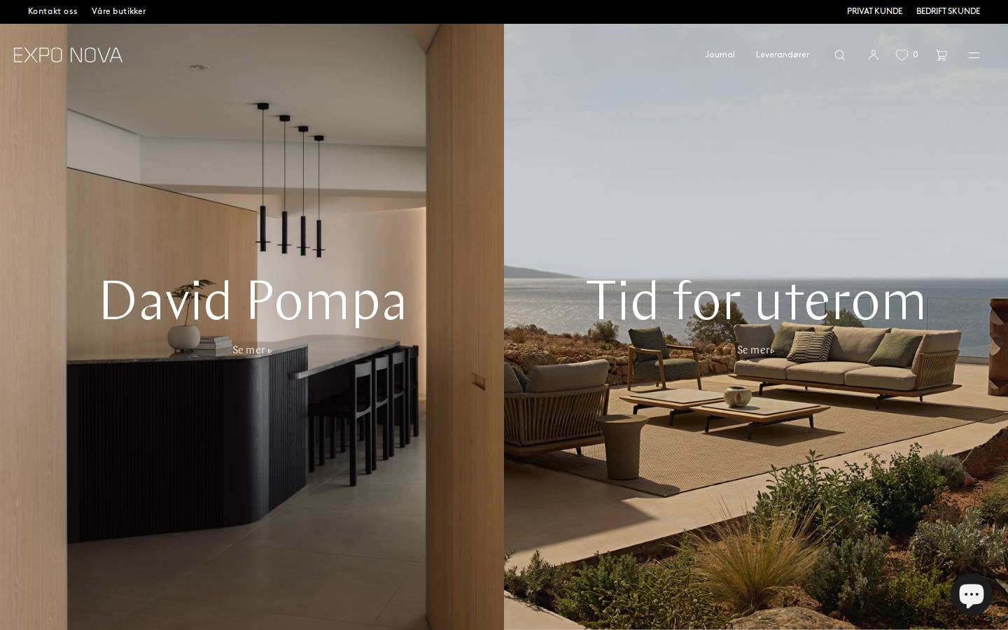 Expo Nova homepage screenshot
