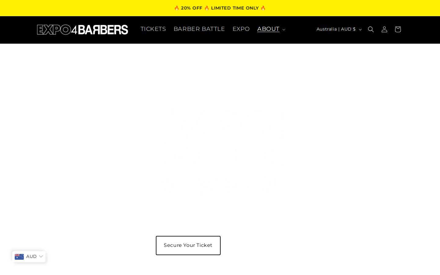 expo4barbers.com.au homepage screenshot