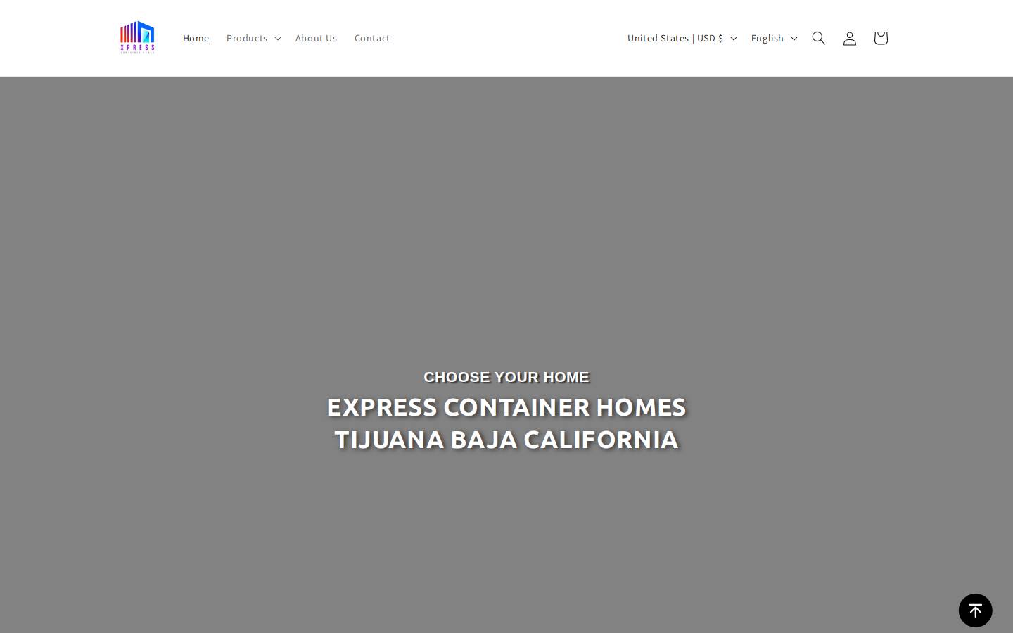 expresscontainerhomes.com homepage screenshot