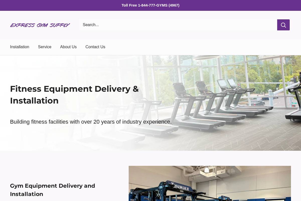 expressgymsupply.com homepage screenshot
