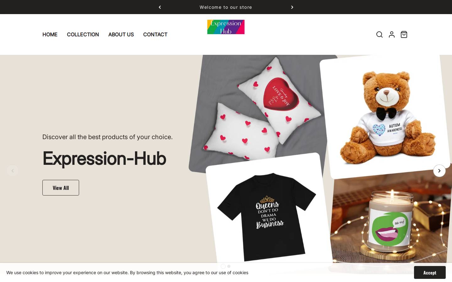 expression-hub.com homepage screenshot