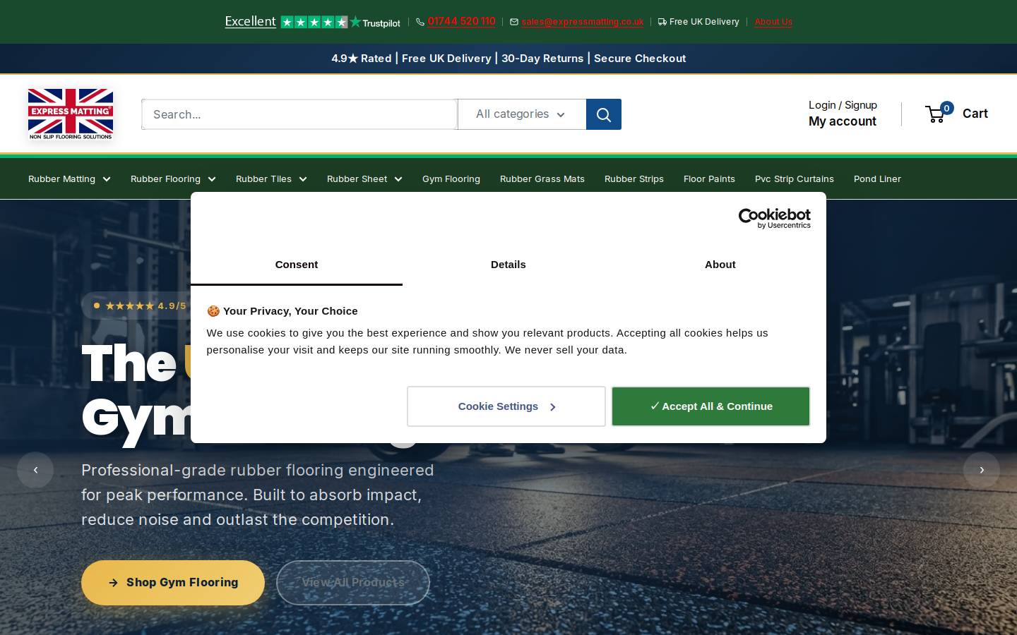 Express Matting Services Ltd homepage screenshot