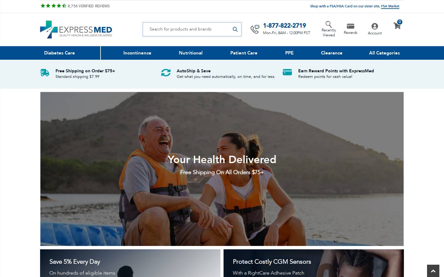 expressmed.com homepage screenshot