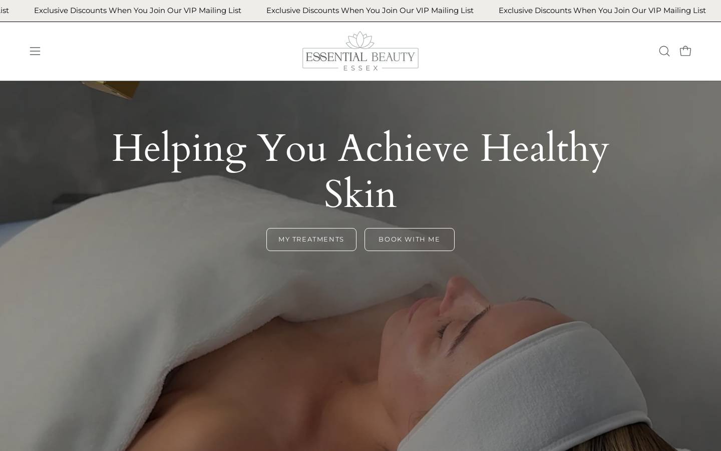 extendedbeautyessex.com homepage screenshot