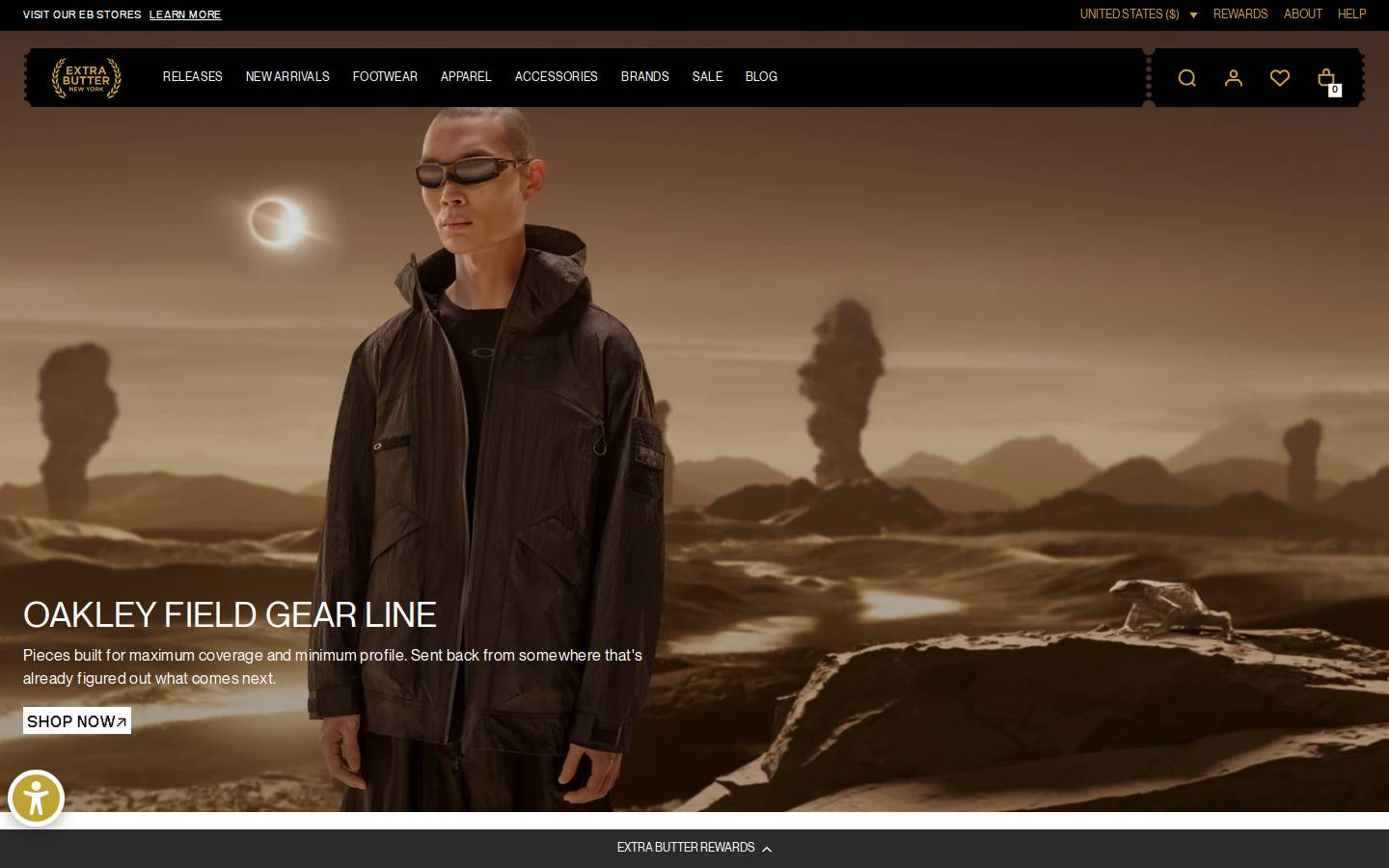 Extra Butter homepage screenshot