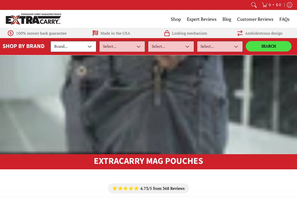 extracarry.com homepage screenshot