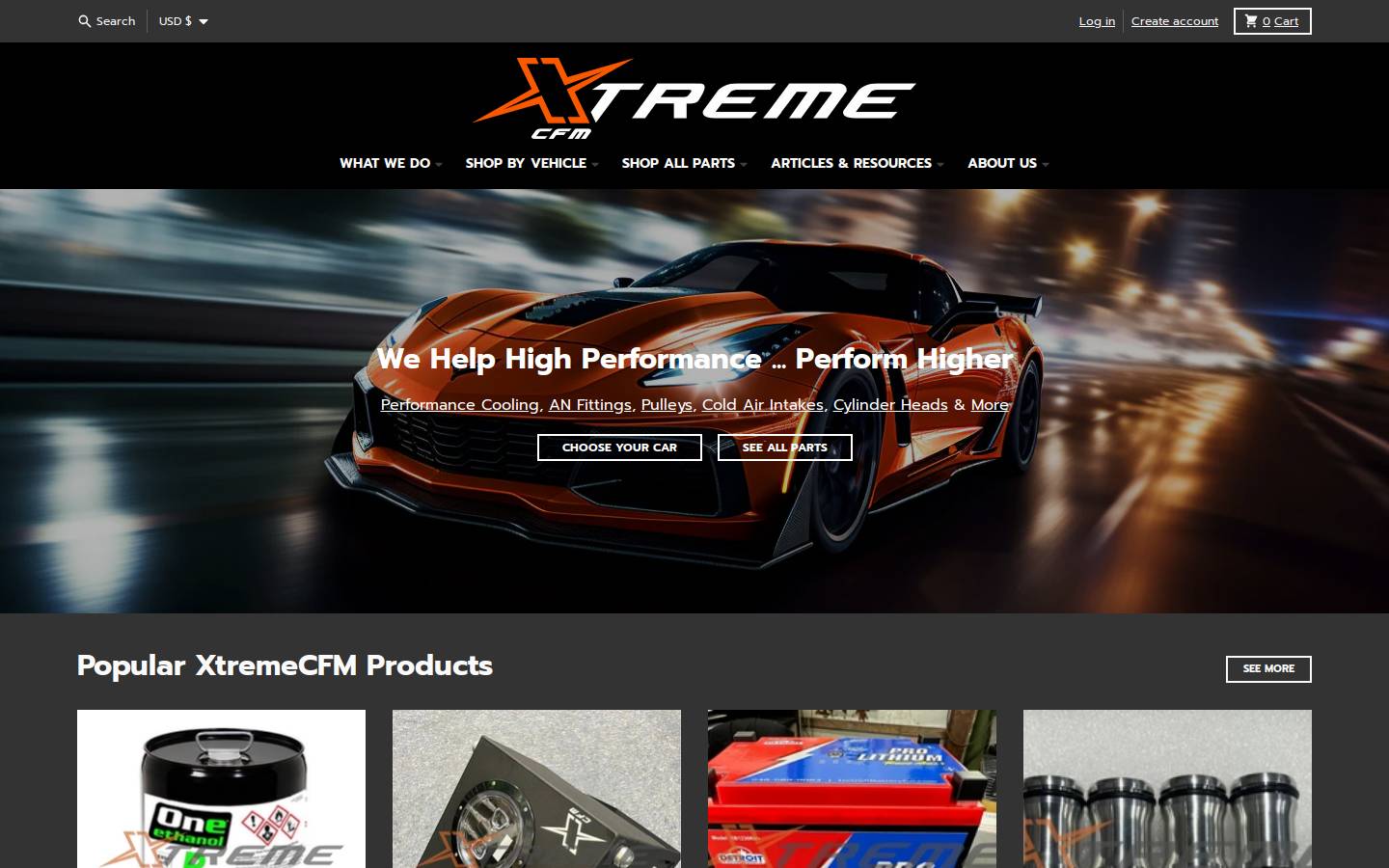 extremecfm.com homepage screenshot
