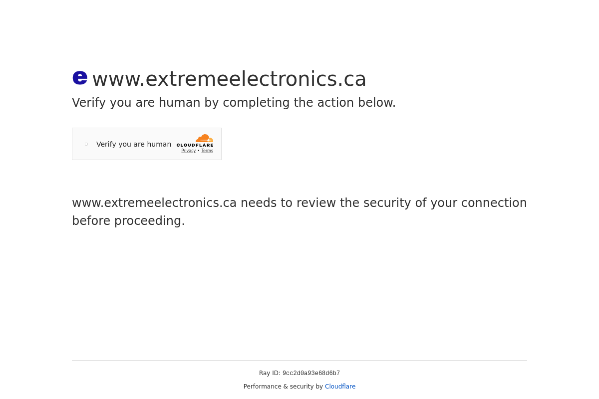 extremeelectronics.ca homepage screenshot