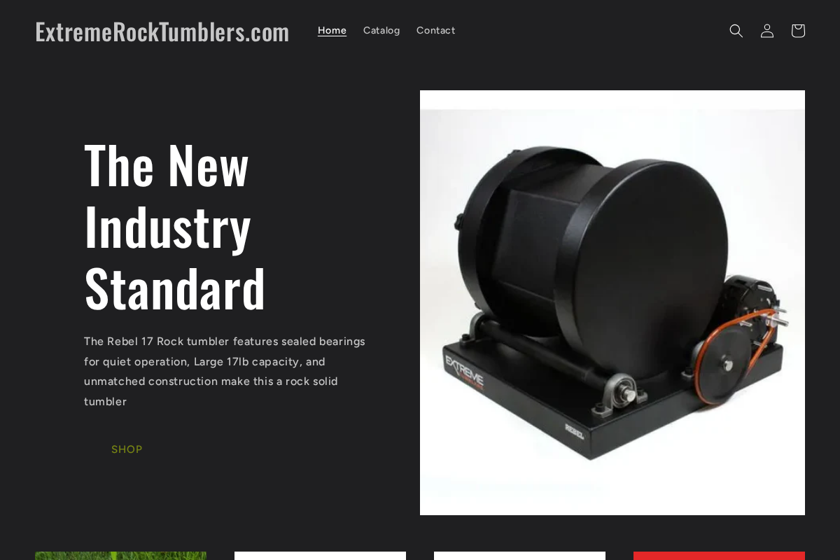 extremerocktumblers.com homepage screenshot