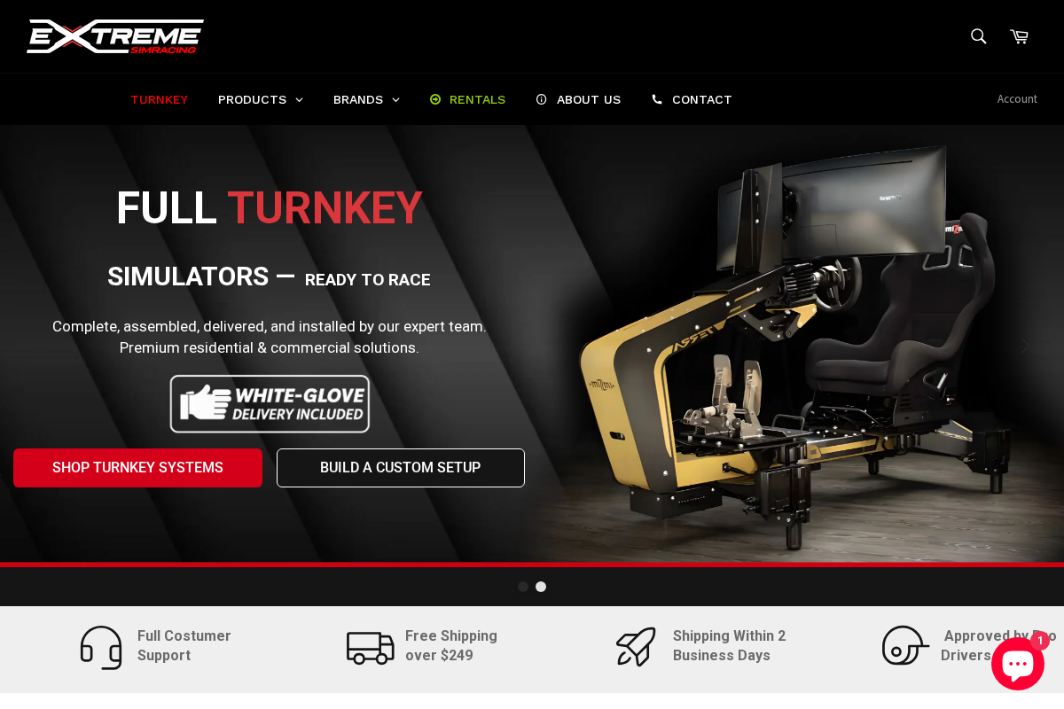 Extreme Simracing homepage screenshot