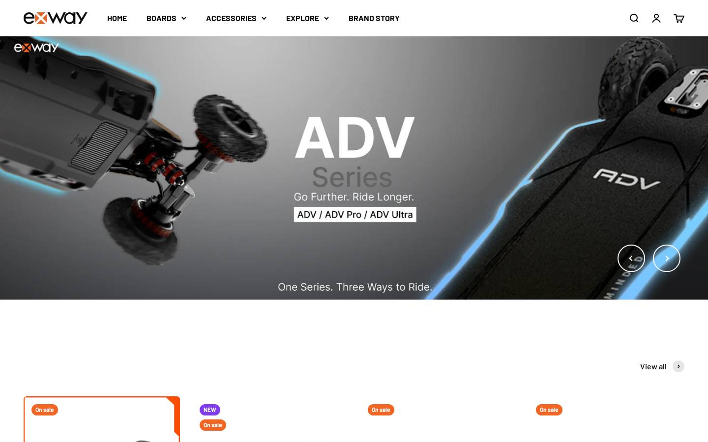 Exway Board homepage screenshot