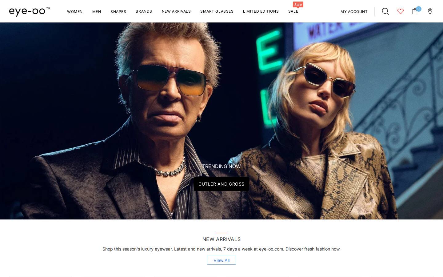 eye-oo homepage screenshot
