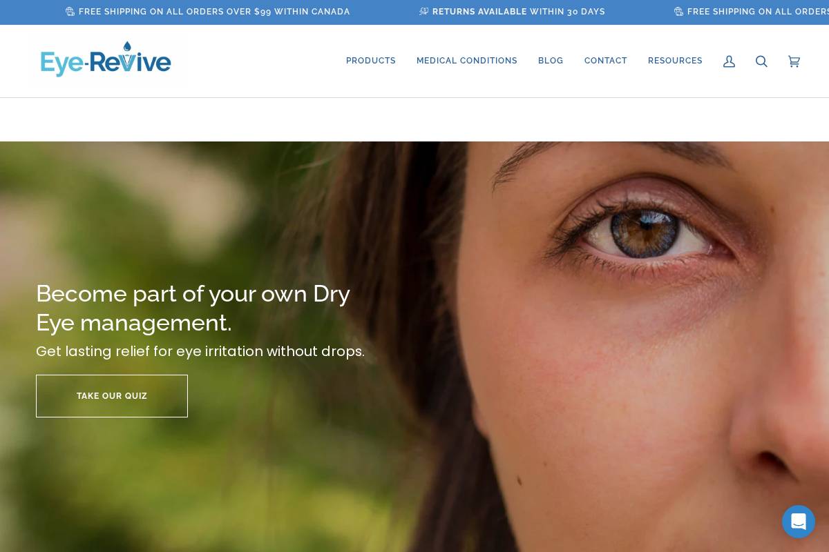 eye-revive.ca homepage screenshot