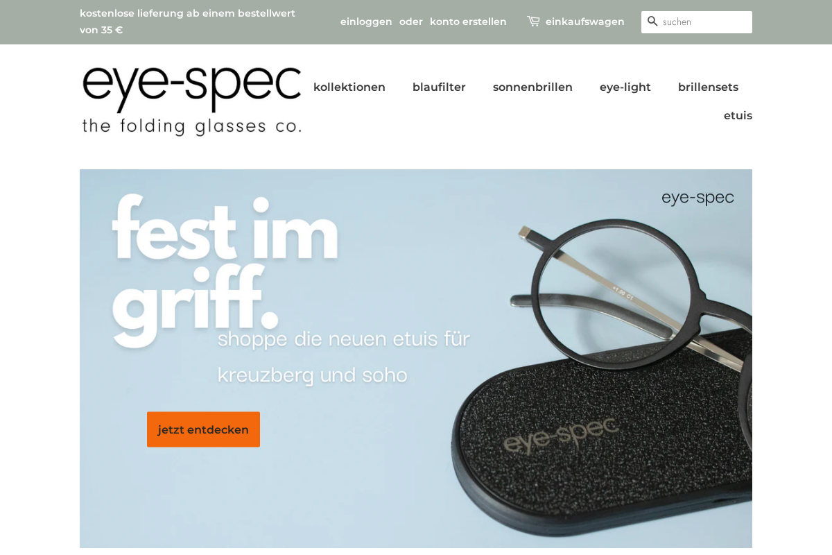 Eye Spec homepage screenshot