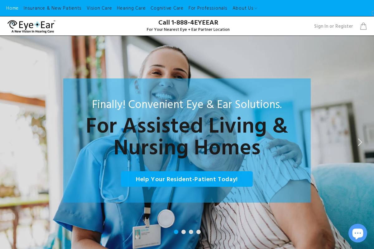 eyeandear.com homepage screenshot