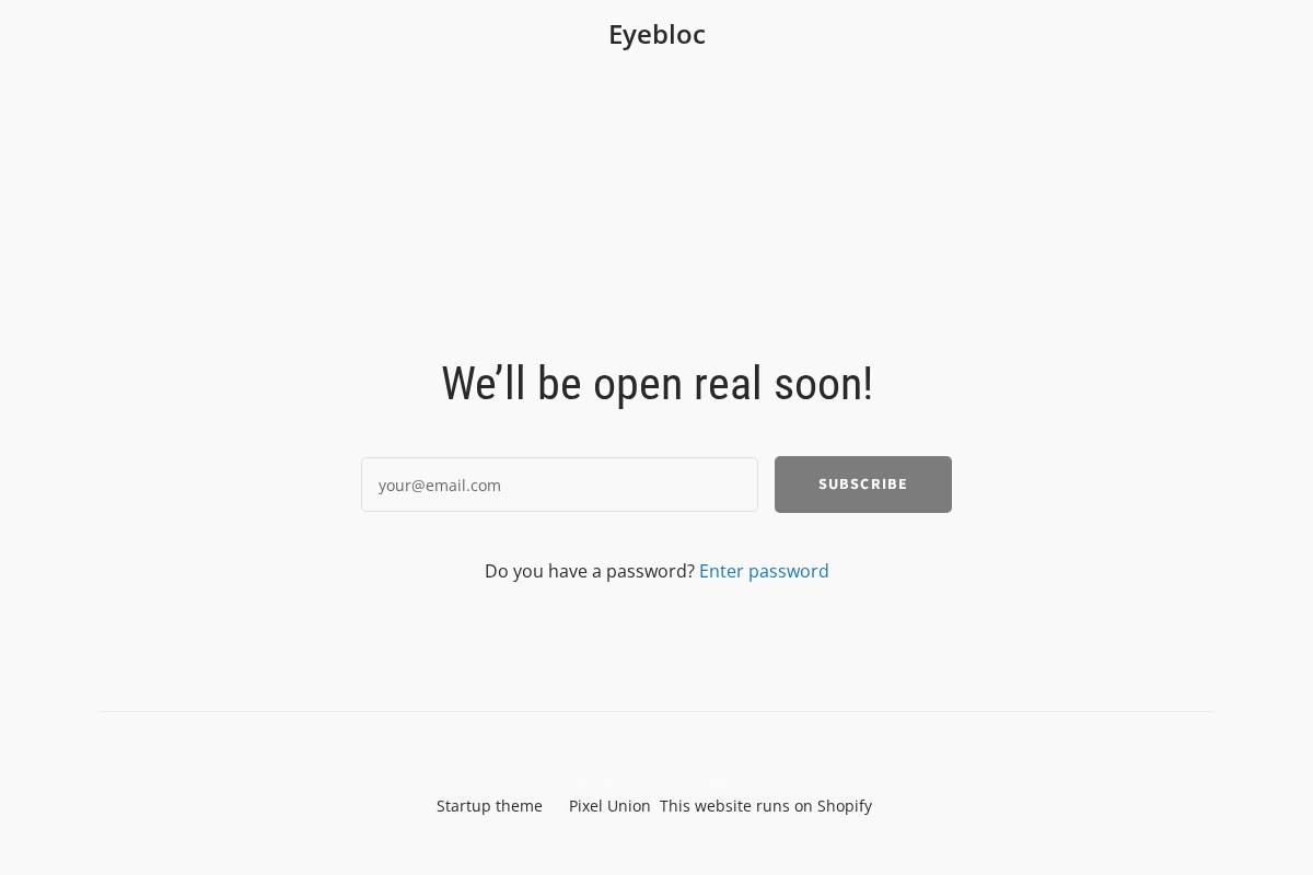 eyebloc.com homepage screenshot