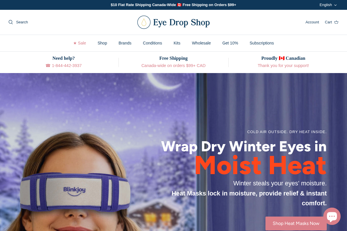Eye Drop Shop homepage screenshot