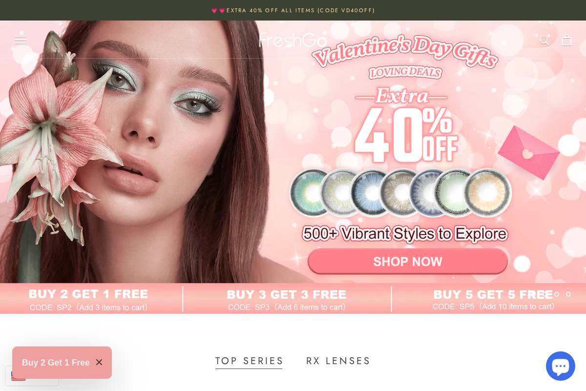 FreshGo homepage screenshot