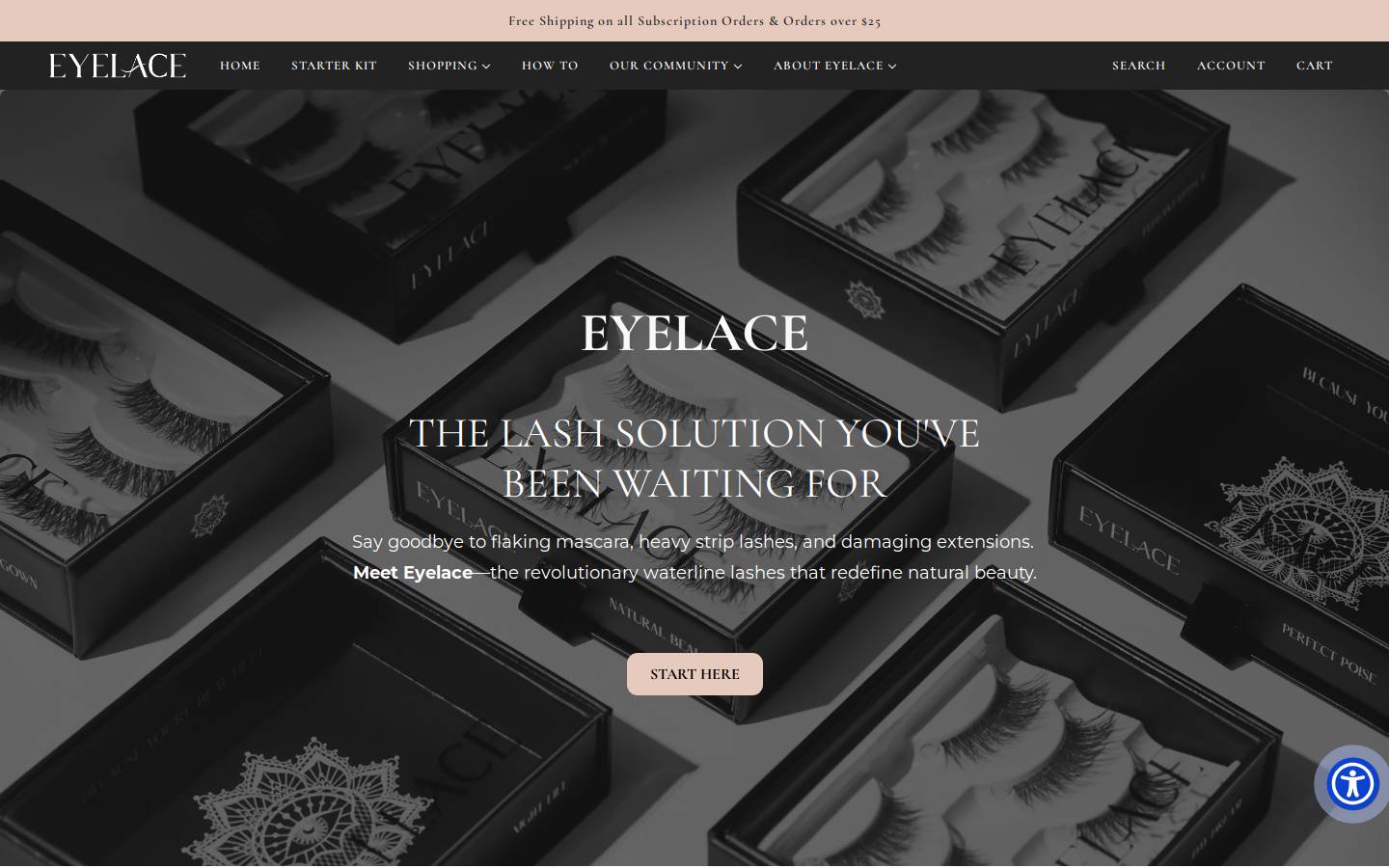 eyelace.com homepage screenshot