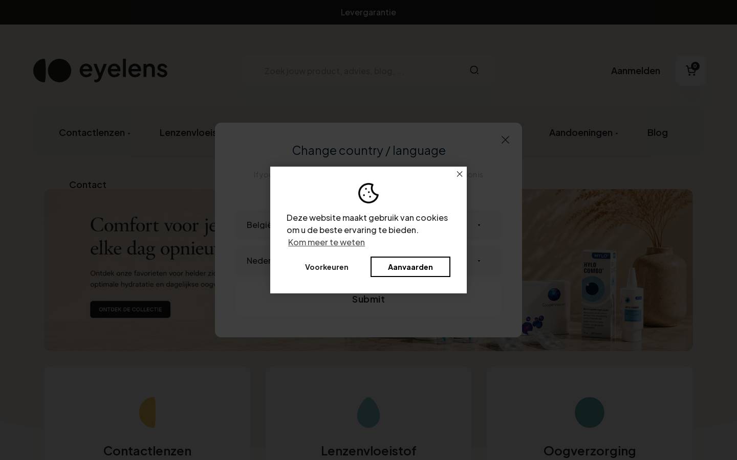 Eyelens.nl homepage screenshot