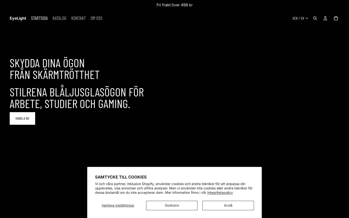 eyelight.se homepage screenshot