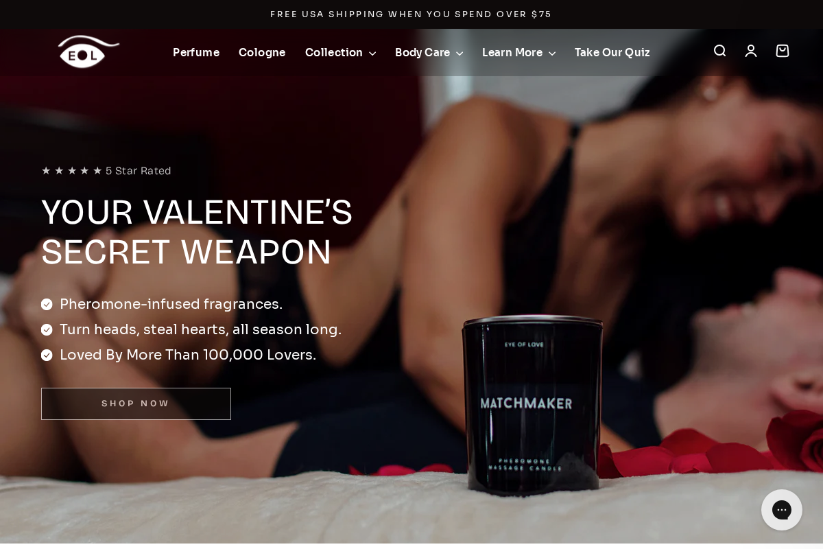 Eye of Love homepage screenshot