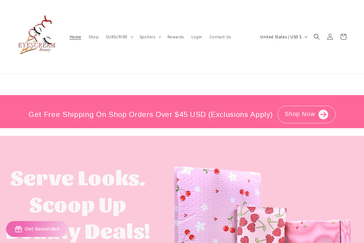 EYESCREAM BEAUTY homepage screenshot